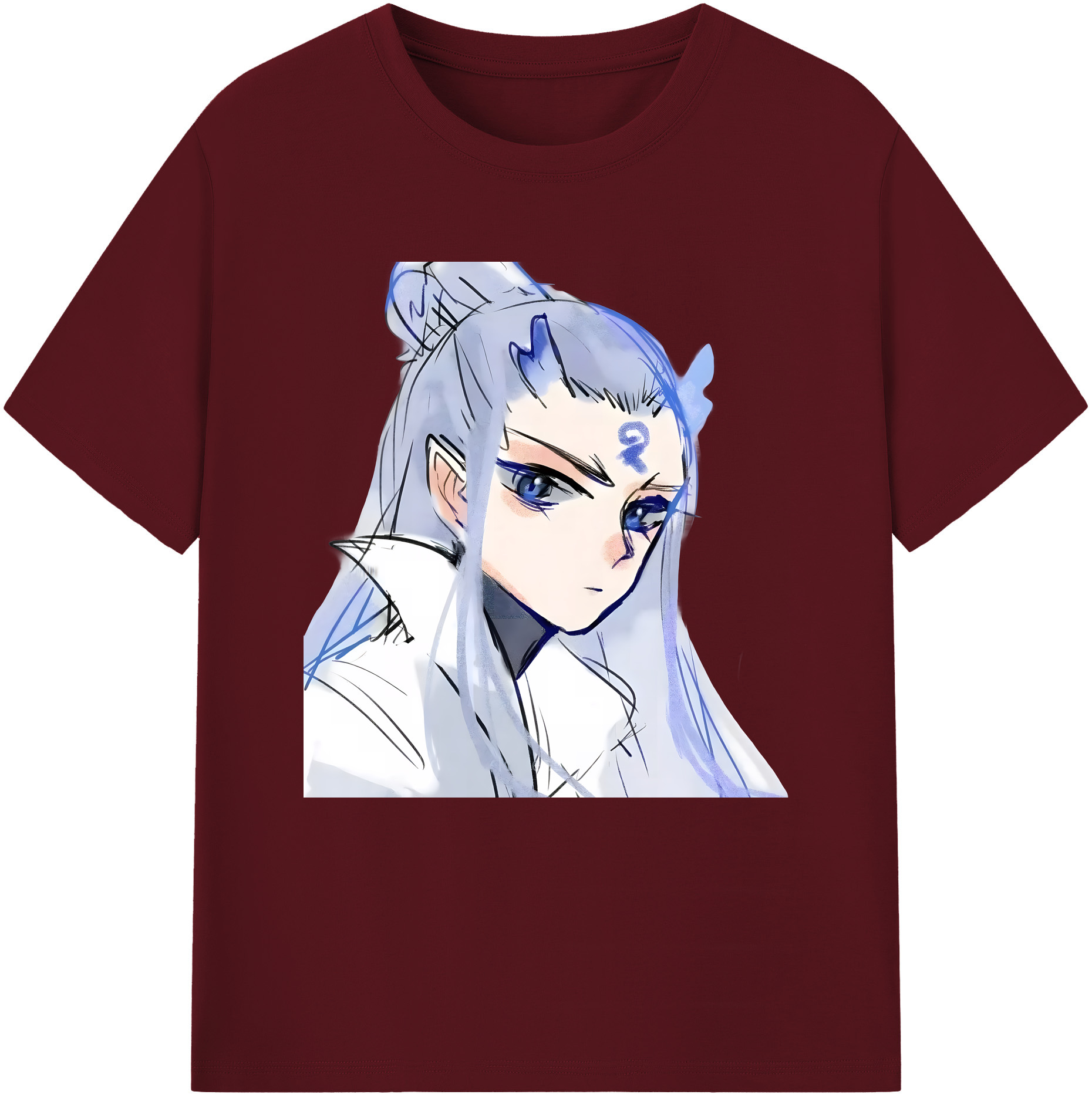 （画像用） Ne Zha 2 ナタ 魔童の大暴れ 綿100％半袖Tシャツ（フロントプリント）